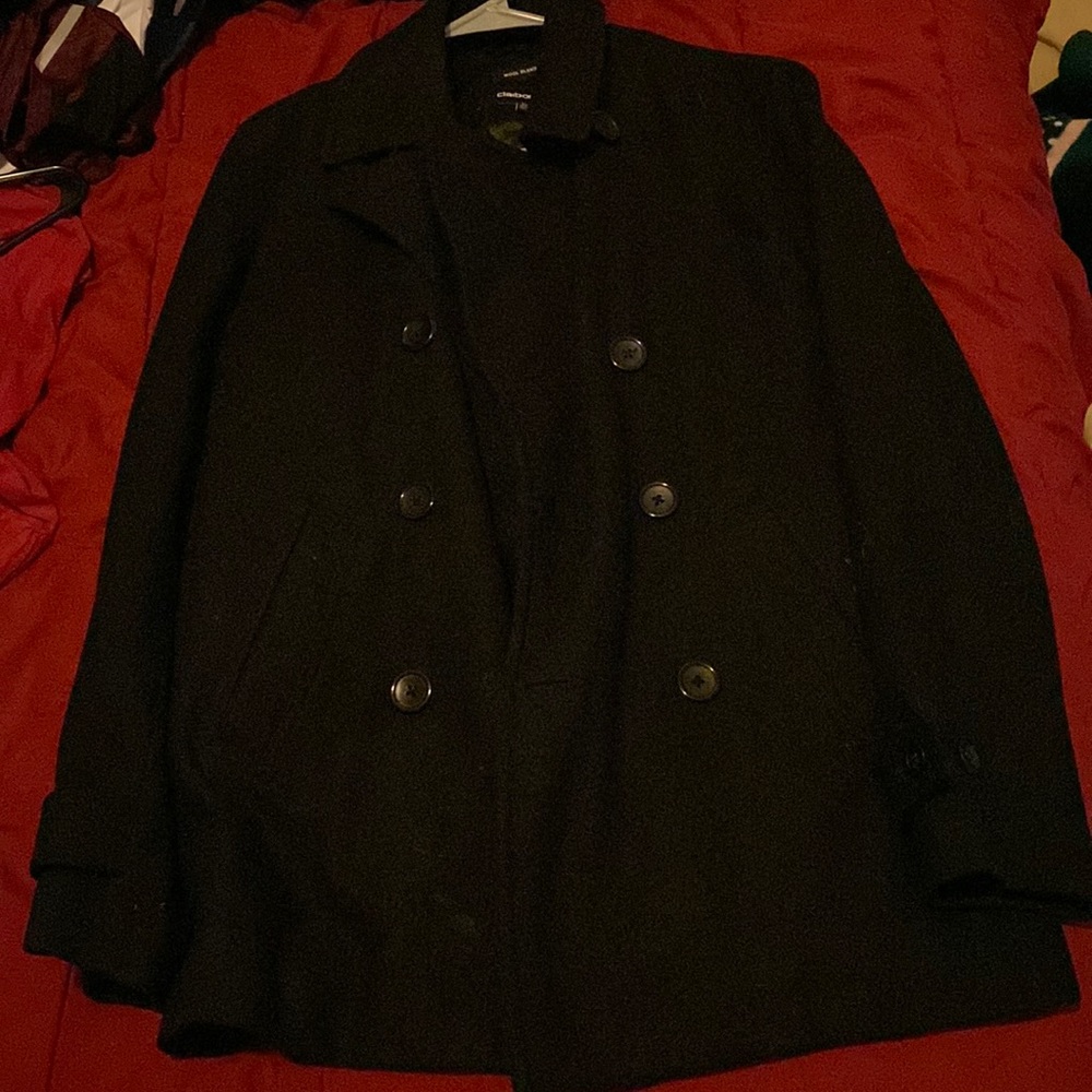 Black peacoat